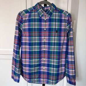 Ralph Lauren Button Down Dress Shirt Spring Colourful Preppy Boys XL Mens XS